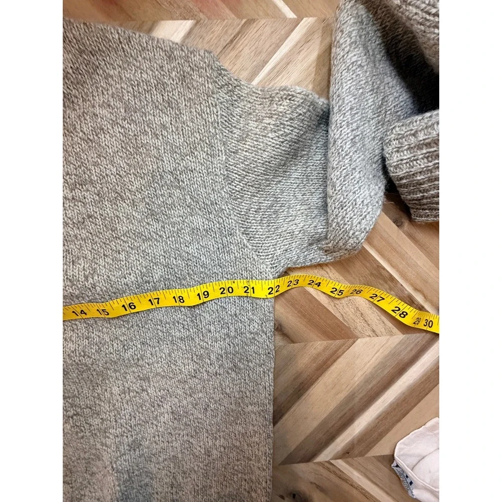 VTG London Fog Outdoors Unlimited Mens L Oatmeal Marl Henley Wool Knit‎ Sweater
